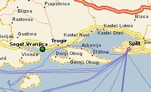Seget Vranjica - mapa